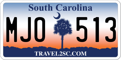 SC license plate MJO513