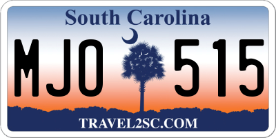 SC license plate MJO515