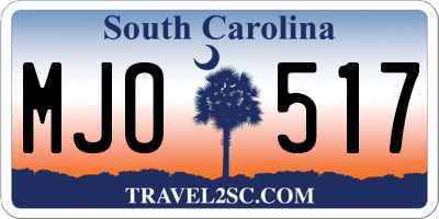 SC license plate MJO517