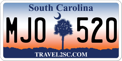 SC license plate MJO520