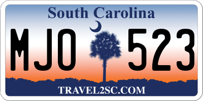 SC license plate MJO523