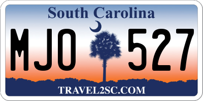 SC license plate MJO527