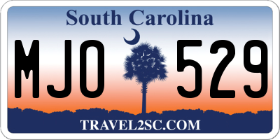 SC license plate MJO529