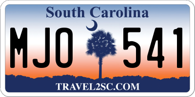 SC license plate MJO541