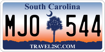 SC license plate MJO544