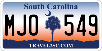 SC license plate MJO549