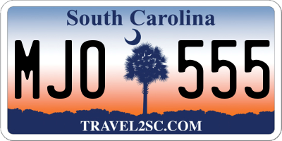SC license plate MJO555