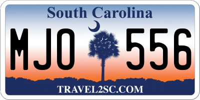 SC license plate MJO556