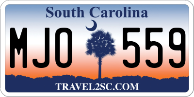 SC license plate MJO559