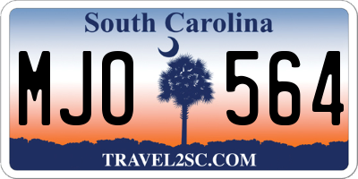 SC license plate MJO564