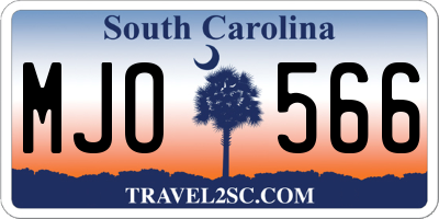 SC license plate MJO566