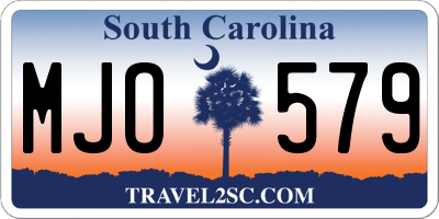 SC license plate MJO579