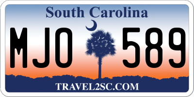 SC license plate MJO589
