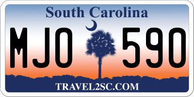 SC license plate MJO590