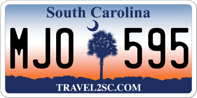 SC license plate MJO595