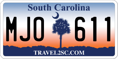 SC license plate MJO611