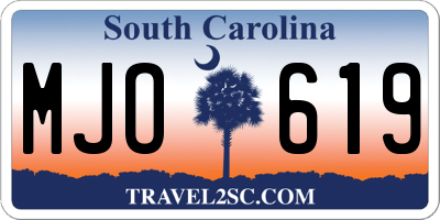 SC license plate MJO619