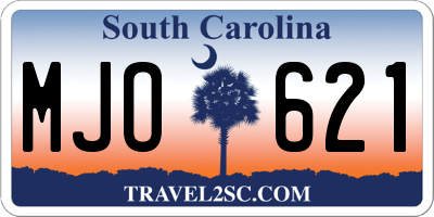 SC license plate MJO621