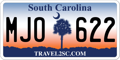 SC license plate MJO622