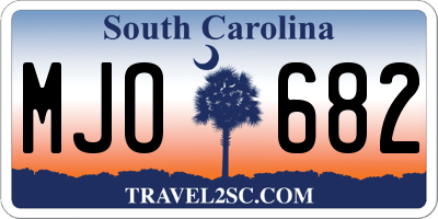 SC license plate MJO682