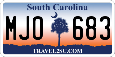 SC license plate MJO683