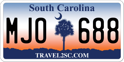 SC license plate MJO688