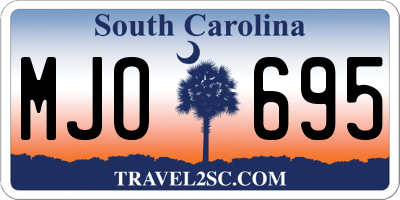 SC license plate MJO695