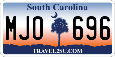 SC license plate MJO696