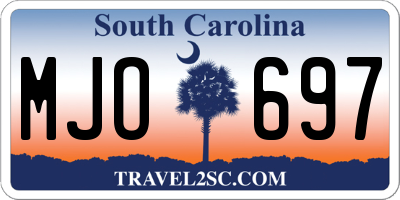 SC license plate MJO697