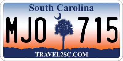 SC license plate MJO715