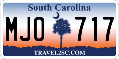 SC license plate MJO717