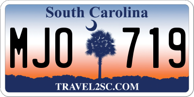 SC license plate MJO719