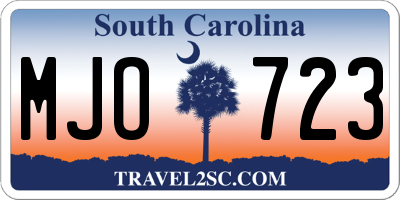 SC license plate MJO723