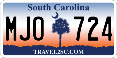 SC license plate MJO724