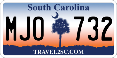 SC license plate MJO732