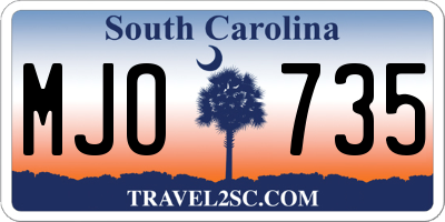 SC license plate MJO735