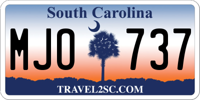 SC license plate MJO737