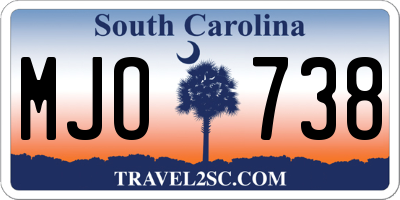SC license plate MJO738