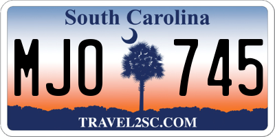 SC license plate MJO745