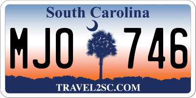 SC license plate MJO746