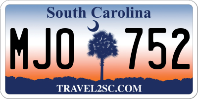 SC license plate MJO752