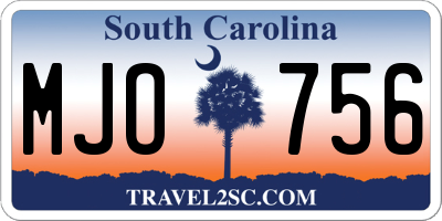 SC license plate MJO756