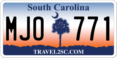 SC license plate MJO771