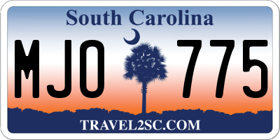 SC license plate MJO775