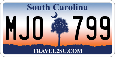 SC license plate MJO799