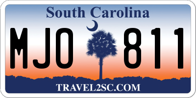 SC license plate MJO811