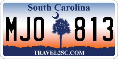 SC license plate MJO813