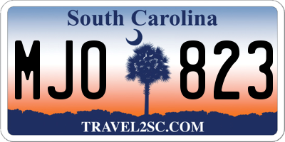 SC license plate MJO823