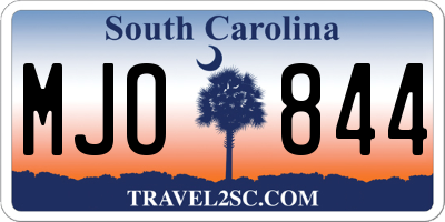 SC license plate MJO844