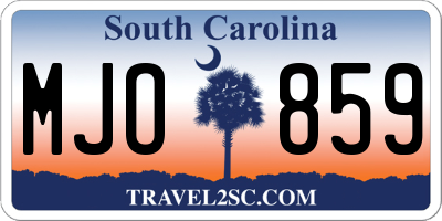 SC license plate MJO859